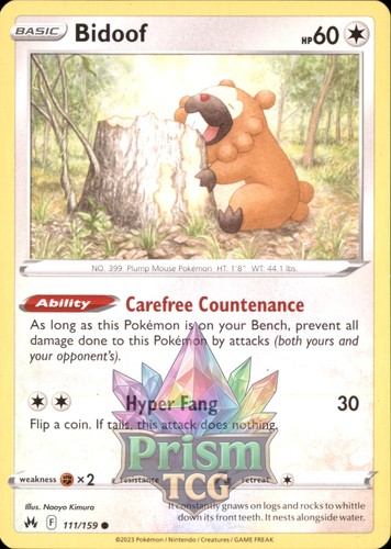Bidoof 111 159 common crown - 111/159,