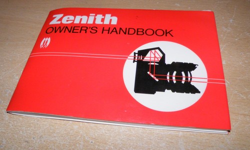 Zenith owner handbook - zenith, owner's
