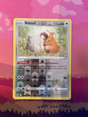 Pokemon card bidoof - card,