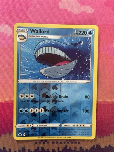 Pokemon card wailord crown - card,