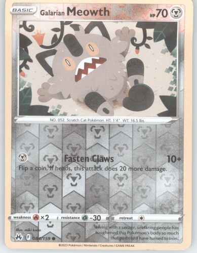Galarian meowth 084 159 - 084/159, common