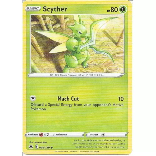 006 159 scyther common card - 006/159, :