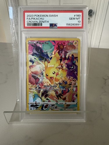 Crown zenith pikachu holo card - crown,
